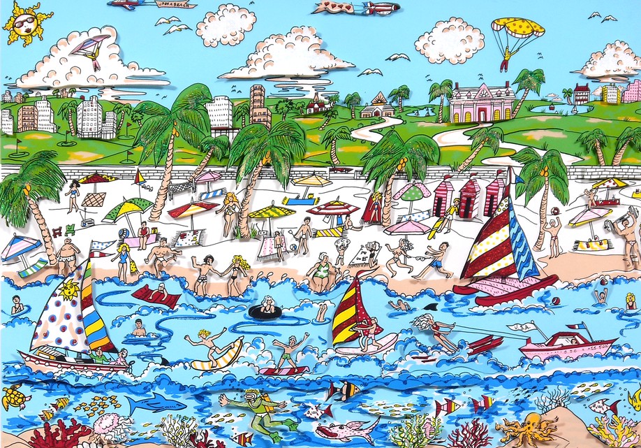 チャールズ・ファジーノの絵画作品　タイトルは、Sun and Fun